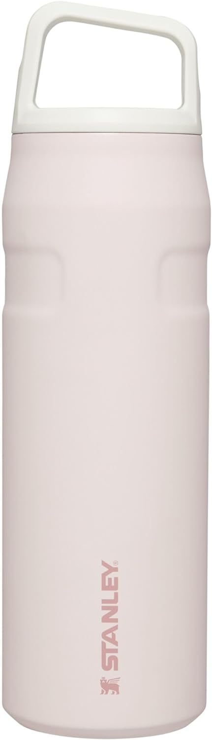 image:imageStanley IceFlow Cap and Carry Water Bottle Wide Mouth Twist Lid Lightweight amp Leakproof for Travel amp Sports Insulated Stainless Steel BPAFreeRose Quartz Glimmer