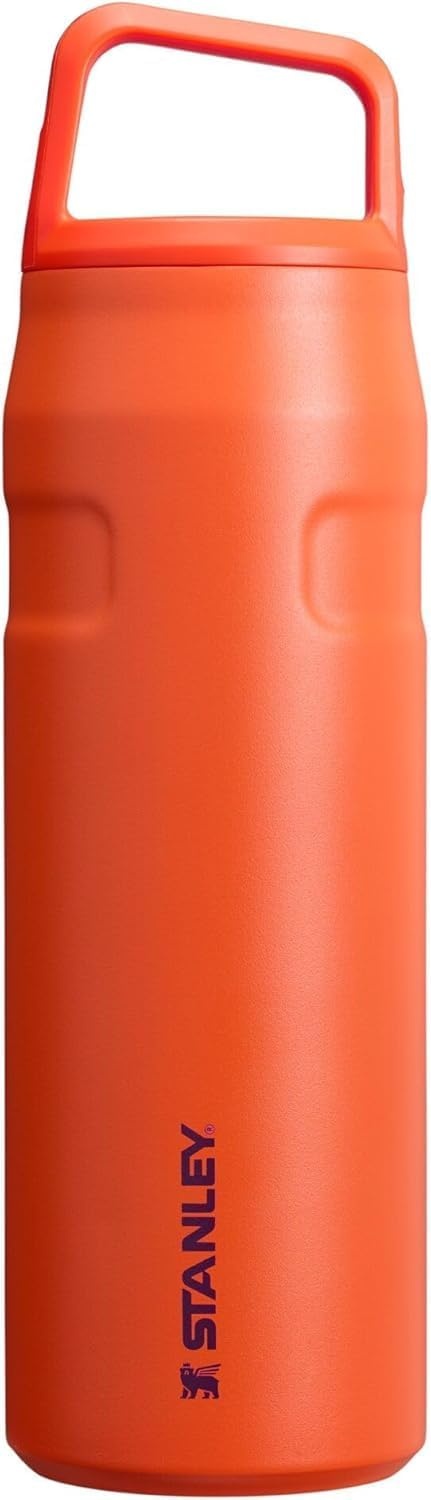 image:imageStanley IceFlow Cap and Carry Water Bottle Wide Mouth Twist Lid Lightweight amp Leakproof for Travel amp Sports Insulated Stainless Steel BPAFreeTigerlily Plum