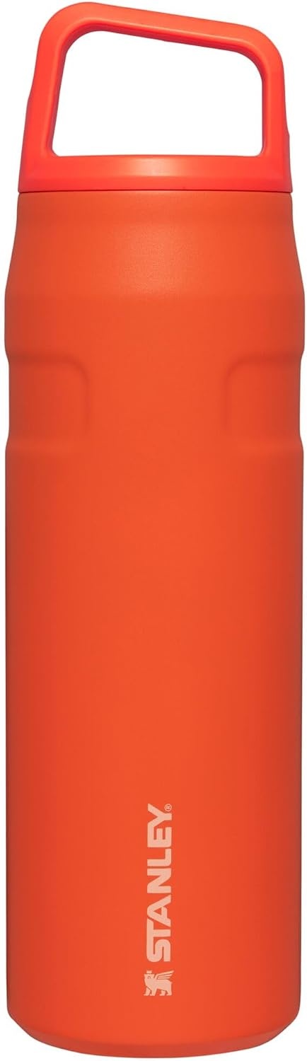 image:imageStanley IceFlow Cap and Carry Water Bottle Wide Mouth Twist Lid Lightweight amp Leakproof for Travel amp Sports Insulated Stainless Steel BPAFreeTigerlily