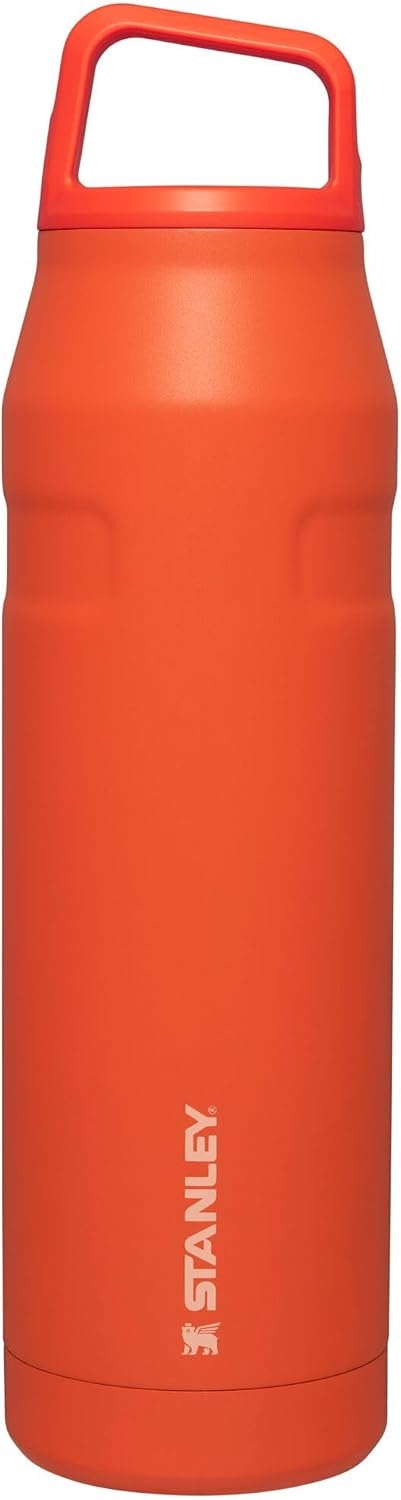 image:imageStanley IceFlow Cap and Carry Water Bottle Wide Mouth Twist Lid Lightweight amp Leakproof for Travel amp Sports Insulated Stainless Steel BPAFreeTigerlily