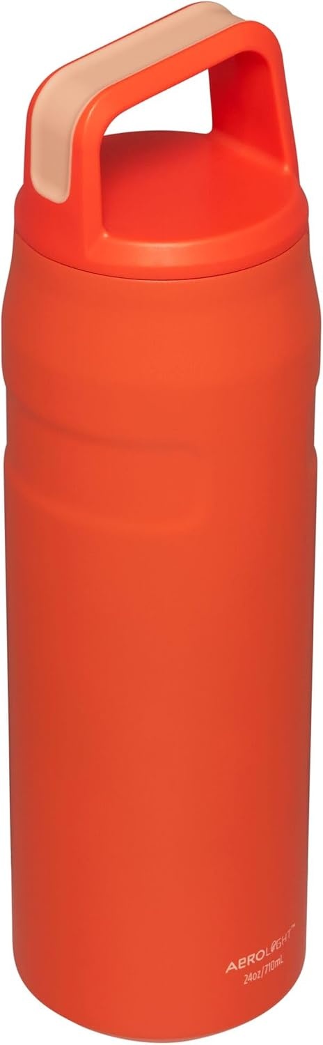 image:imageStanley IceFlow Cap and Carry Water Bottle Wide Mouth Twist Lid Lightweight amp Leakproof for Travel amp Sports Insulated Stainless Steel BPAFreeTigerlily