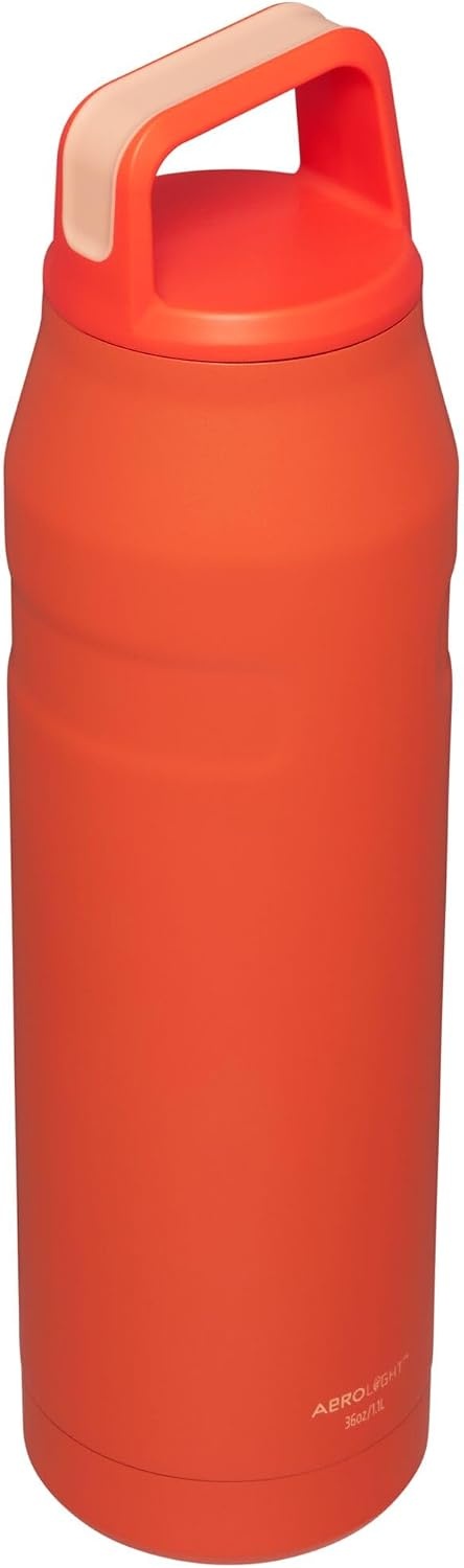 image:imageStanley IceFlow Cap and Carry Water Bottle Wide Mouth Twist Lid Lightweight amp Leakproof for Travel amp Sports Insulated Stainless Steel BPAFreeTigerlily