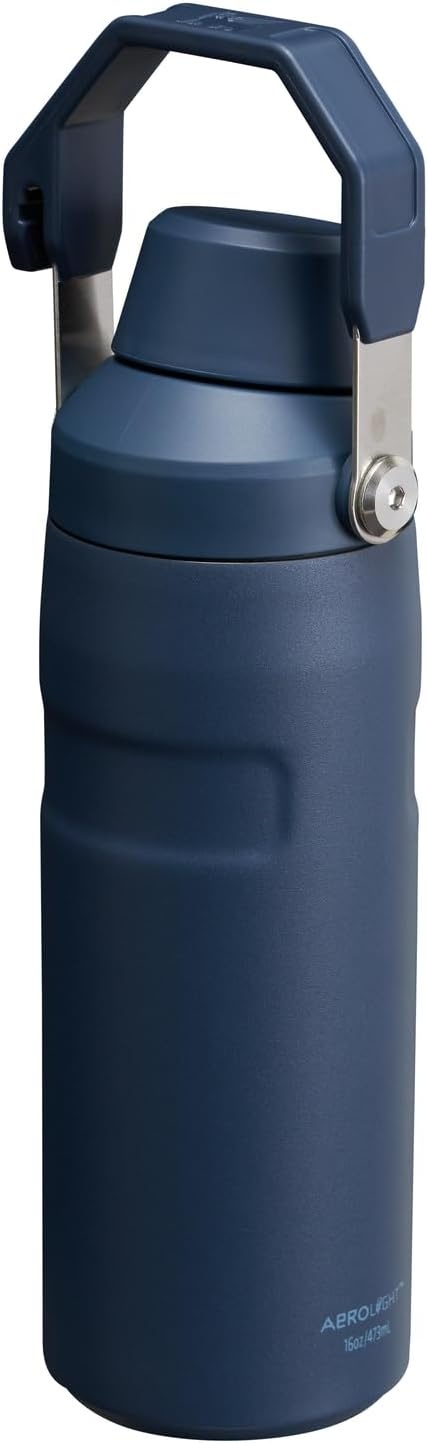 image:imageStanley IceFlow Fast Flow Water Bottle 24 oz Angled Spout Lid Lightweight and Leakproof for Travel and Sports Insulated Stainless Steel BPAFree TigerlilyNavy