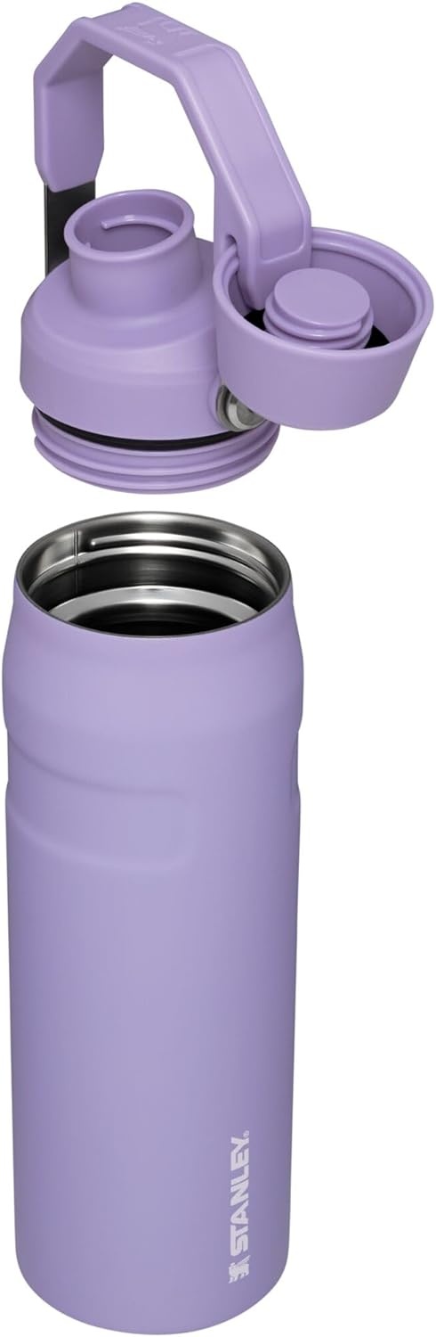 image:imageStanley IceFlow Fast Flow Water Bottle 24 oz Angled Spout Lid Lightweight and Leakproof for Travel and Sports Insulated Stainless Steel BPAFree TigerlilyLavender