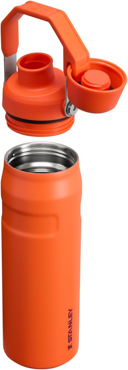 image:imageStanley IceFlow Fast Flow Water Bottle 24 oz Angled Spout Lid Lightweight and Leakproof for Travel and Sports Insulated Stainless Steel BPAFree TigerlilyTigerlily Plum