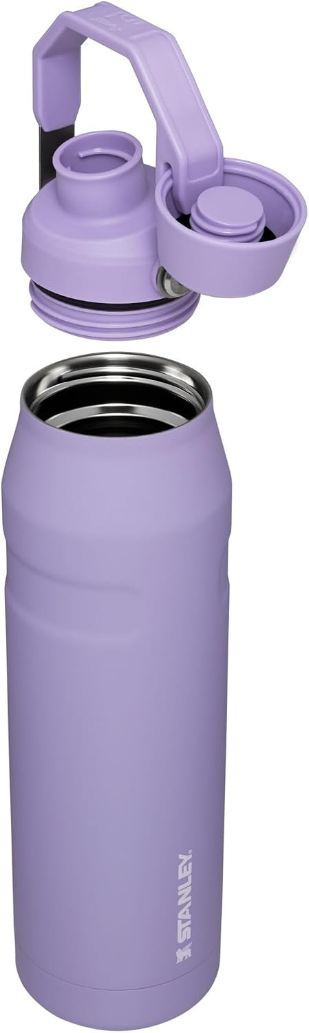image:imageStanley IceFlow Fast Flow Water Bottle 24 oz Angled Spout Lid Lightweight and Leakproof for Travel and Sports Insulated Stainless Steel BPAFree TigerlilyLavender