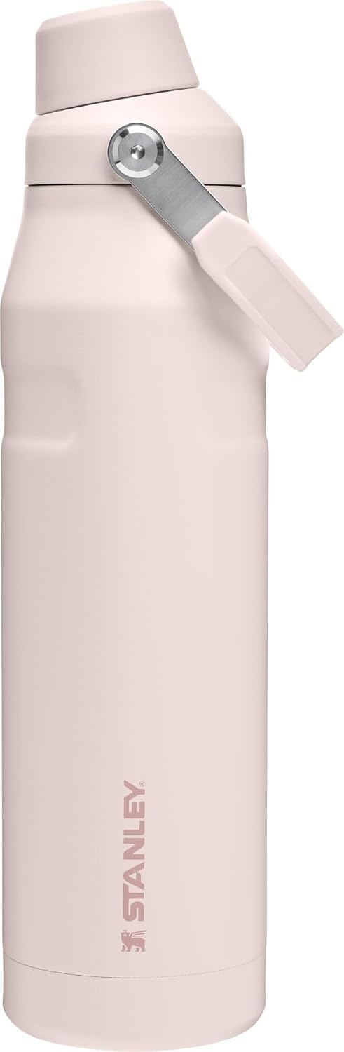 image:imageStanley IceFlow Fast Flow Water Bottle 24 oz Angled Spout Lid Lightweight and Leakproof for Travel and Sports Insulated Stainless Steel BPAFree TigerlilyRose Quartz