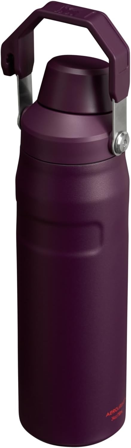 image:imageStanley IceFlow Fast Flow Water Bottle 24 oz Angled Spout Lid Lightweight and Leakproof for Travel and Sports Insulated Stainless Steel BPAFree TigerlilyPlum