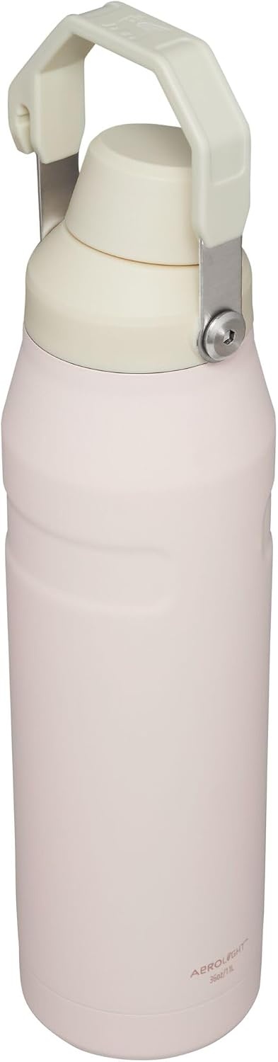 image:imageStanley IceFlow Fast Flow Water Bottle 24 oz Angled Spout Lid Lightweight and Leakproof for Travel and Sports Insulated Stainless Steel BPAFree TigerlilyRose Quartz Glimmer