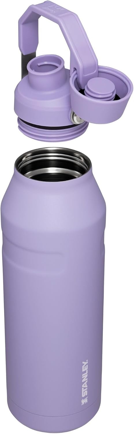 image:imageStanley IceFlow Fast Flow Water Bottle 24 oz Angled Spout Lid Lightweight and Leakproof for Travel and Sports Insulated Stainless Steel BPAFree TigerlilyLavender