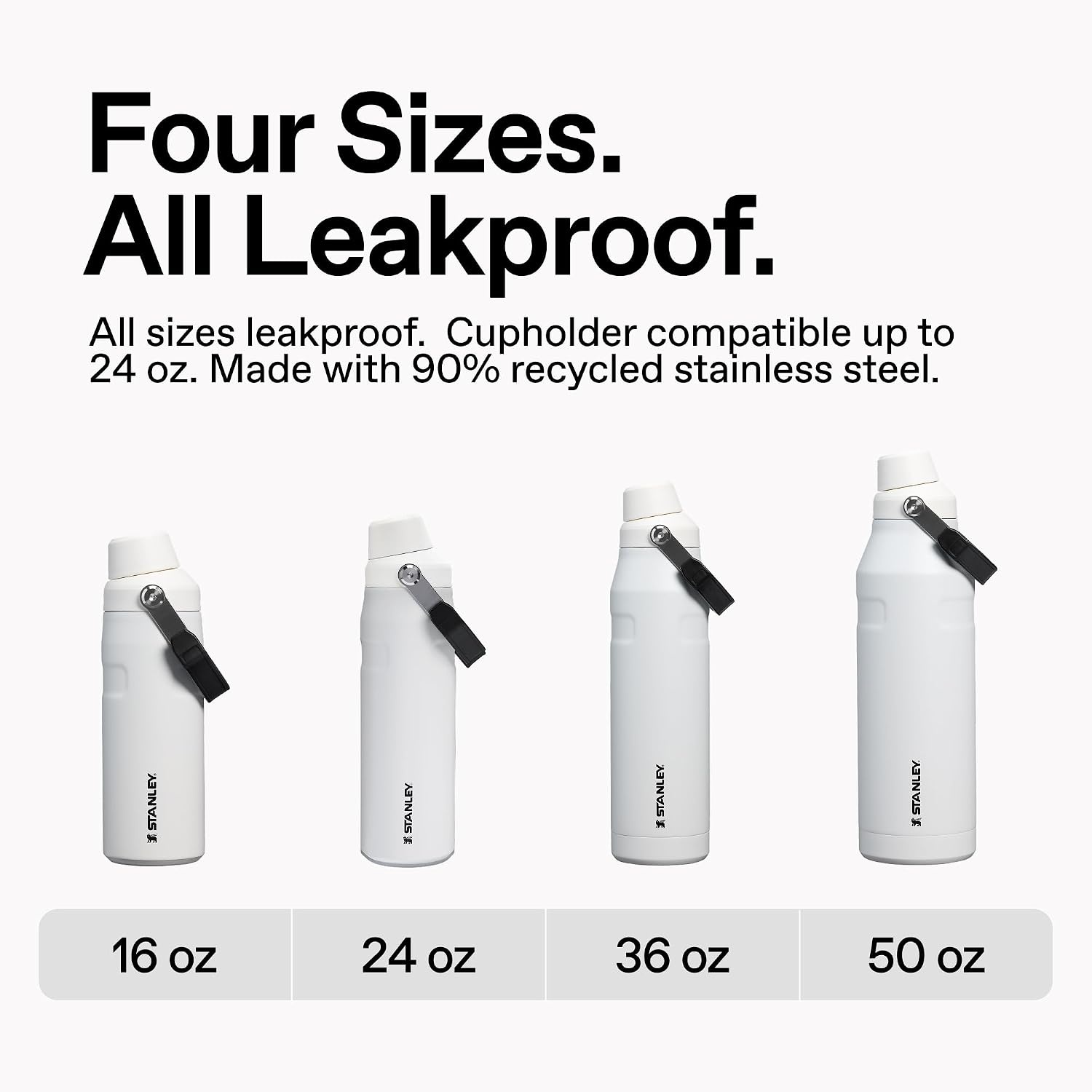 image:imageStanley IceFlow Fast Flow Water Bottle 24 oz Angled Spout Lid Lightweight and Leakproof for Travel and Sports Insulated Stainless Steel BPAFree TigerlilyBlack 20