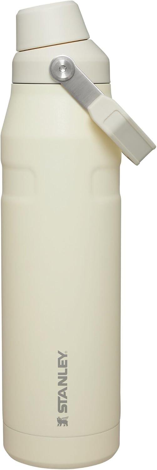 image:imageStanley IceFlow Fast Flow Water Bottle 24 oz Angled Spout Lid Lightweight and Leakproof for Travel and Sports Insulated Stainless Steel BPAFree TigerlilyCream Glimmer