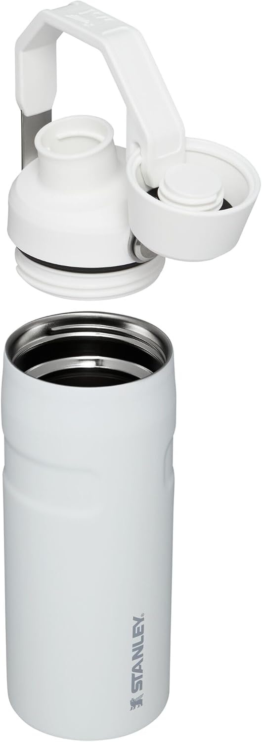 image:imageStanley IceFlow Fast Flow Water Bottle 24 oz Angled Spout Lid Lightweight and Leakproof for Travel and Sports Insulated Stainless Steel BPAFree TigerlilyPolar