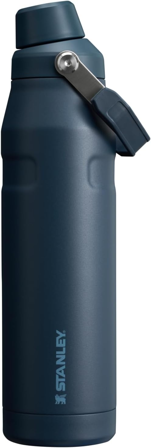 image:imageStanley IceFlow Fast Flow Water Bottle 24 oz Angled Spout Lid Lightweight and Leakproof for Travel and Sports Insulated Stainless Steel BPAFree TigerlilyNavy