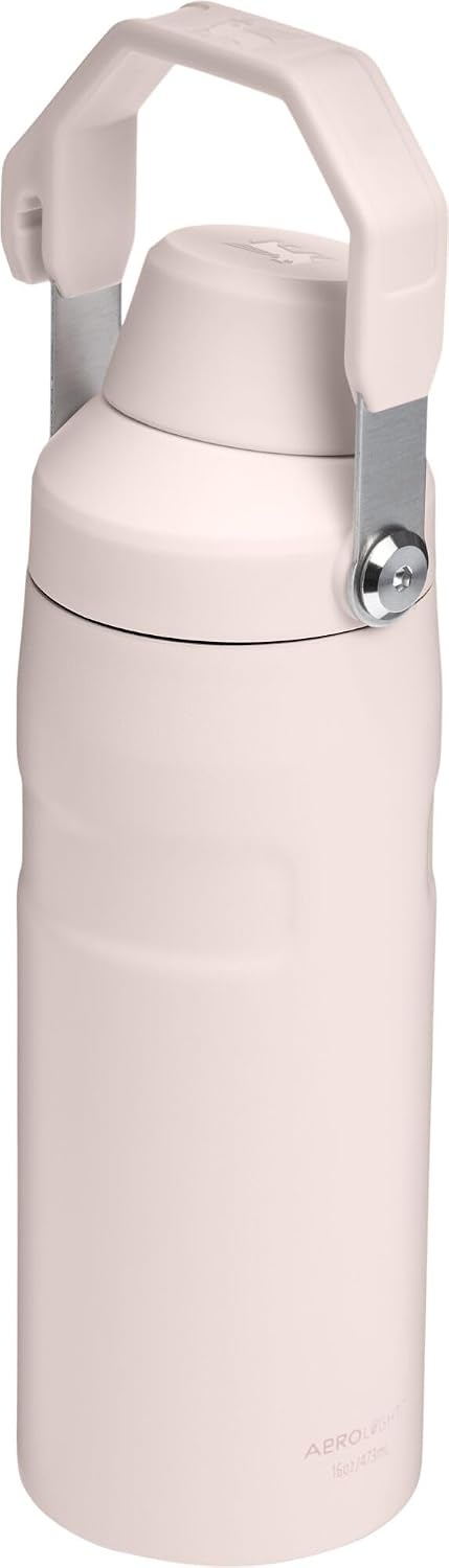 image:imageStanley IceFlow Fast Flow Water Bottle 24 oz Angled Spout Lid Lightweight and Leakproof for Travel and Sports Insulated Stainless Steel BPAFree TigerlilyRose Quartz