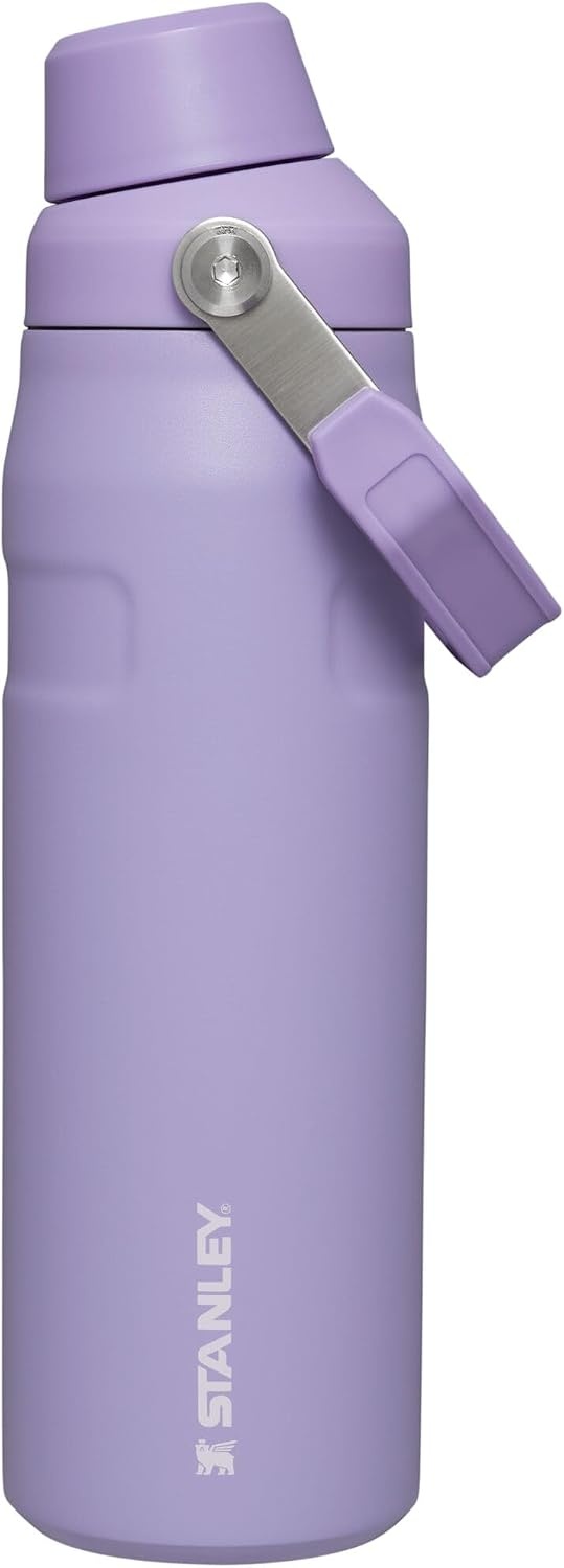 image:imageStanley IceFlow Fast Flow Water Bottle 24 oz Angled Spout Lid Lightweight and Leakproof for Travel and Sports Insulated Stainless Steel BPAFree TigerlilyLavender