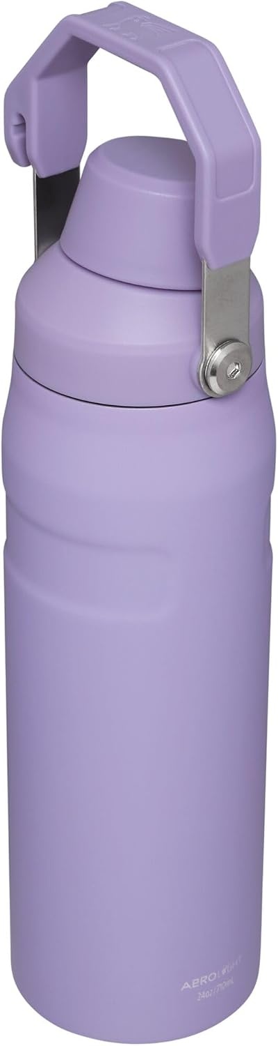 image:imageStanley IceFlow Fast Flow Water Bottle 24 oz Angled Spout Lid Lightweight and Leakproof for Travel and Sports Insulated Stainless Steel BPAFree TigerlilyLavender