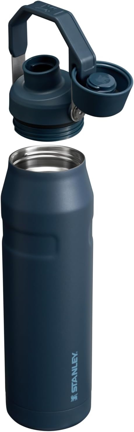 image:imageStanley IceFlow Fast Flow Water Bottle 24 oz Angled Spout Lid Lightweight and Leakproof for Travel and Sports Insulated Stainless Steel BPAFree TigerlilyNavy