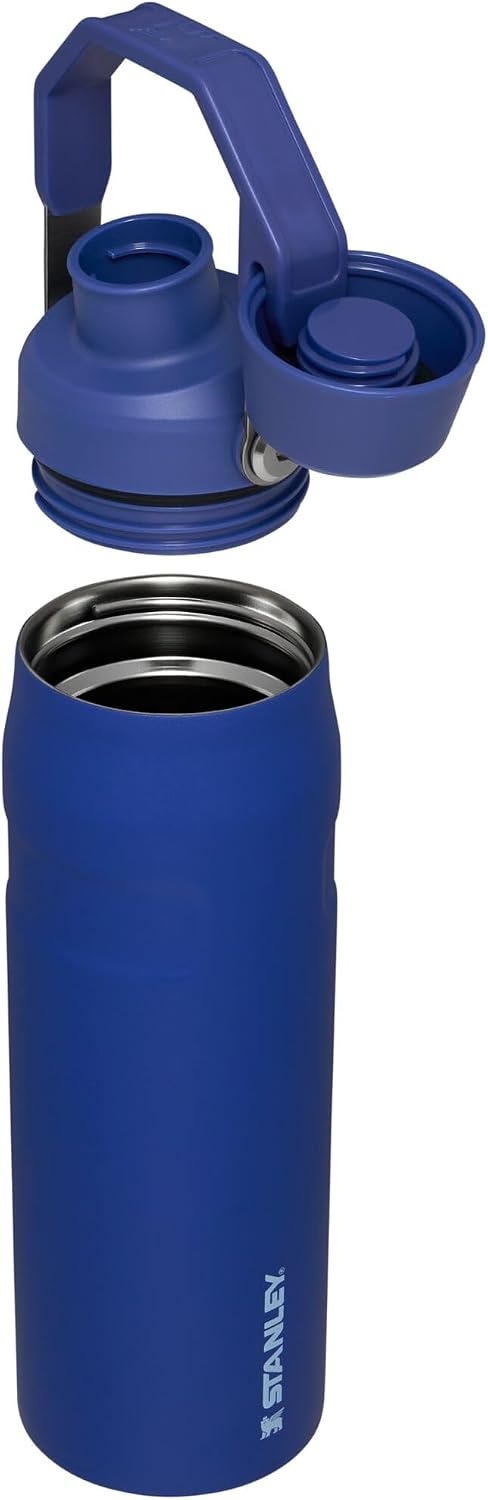 image:imageStanley IceFlow Fast Flow Water Bottle 24 oz Angled Spout Lid Lightweight and Leakproof for Travel and Sports Insulated Stainless Steel BPAFree TigerlilyLapis