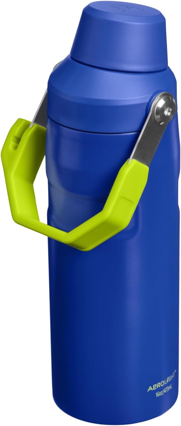 image:imageStanley IceFlow Fast Flow Water Bottle 24 oz Angled Spout Lid Lightweight and Leakproof for Travel and Sports Insulated Stainless Steel BPAFree TigerlilyCobalt Chartreuse