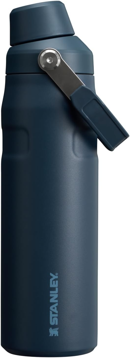 image:imageStanley IceFlow Fast Flow Water Bottle 24 oz Angled Spout Lid Lightweight and Leakproof for Travel and Sports Insulated Stainless Steel BPAFree TigerlilyNavy