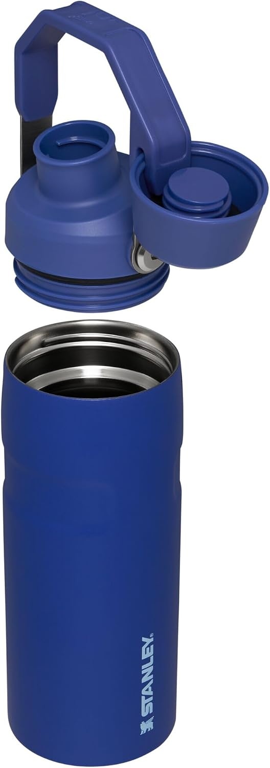 image:imageStanley IceFlow Fast Flow Water Bottle 24 oz Angled Spout Lid Lightweight and Leakproof for Travel and Sports Insulated Stainless Steel BPAFree TigerlilyLapis