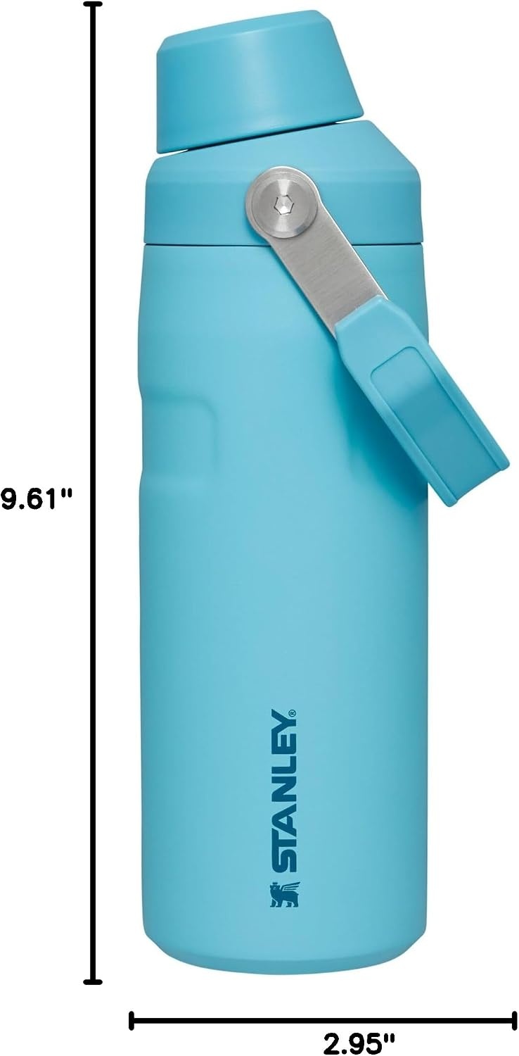 image:imageStanley IceFlow Fast Flow Water Bottle 24 oz Angled Spout Lid Lightweight and Leakproof for Travel and Sports Insulated Stainless Steel BPAFree TigerlilyPool
