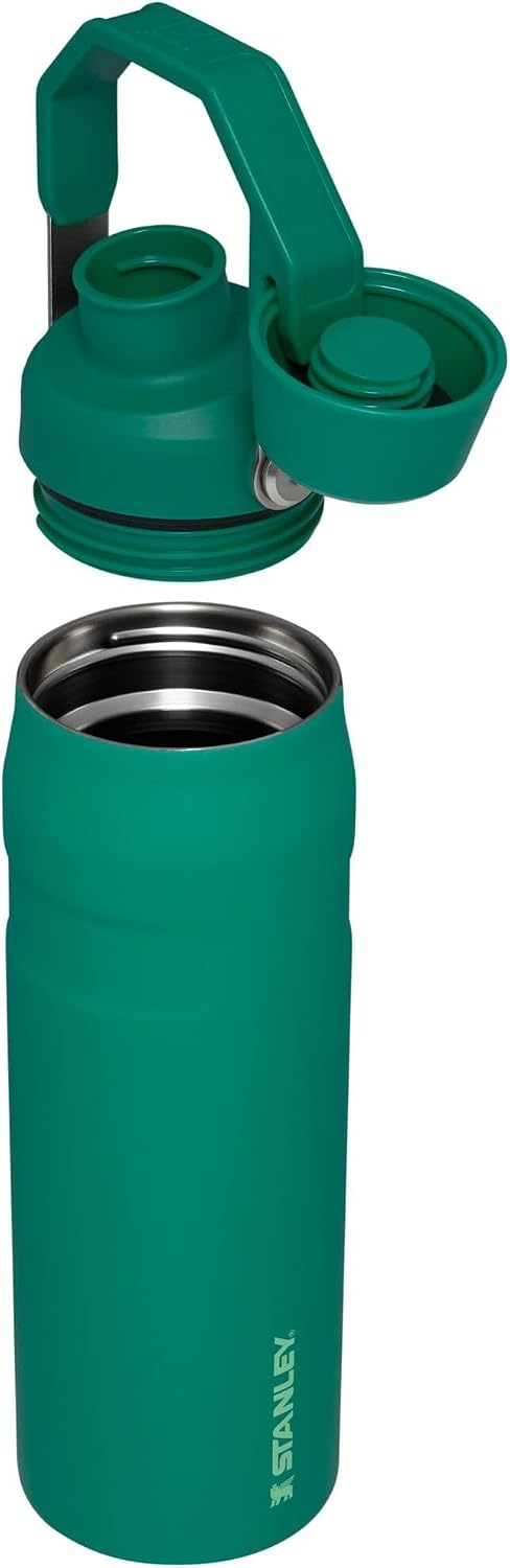 image:imageStanley IceFlow Fast Flow Water Bottle 24 oz Angled Spout Lid Lightweight and Leakproof for Travel and Sports Insulated Stainless Steel BPAFree TigerlilyAlpine