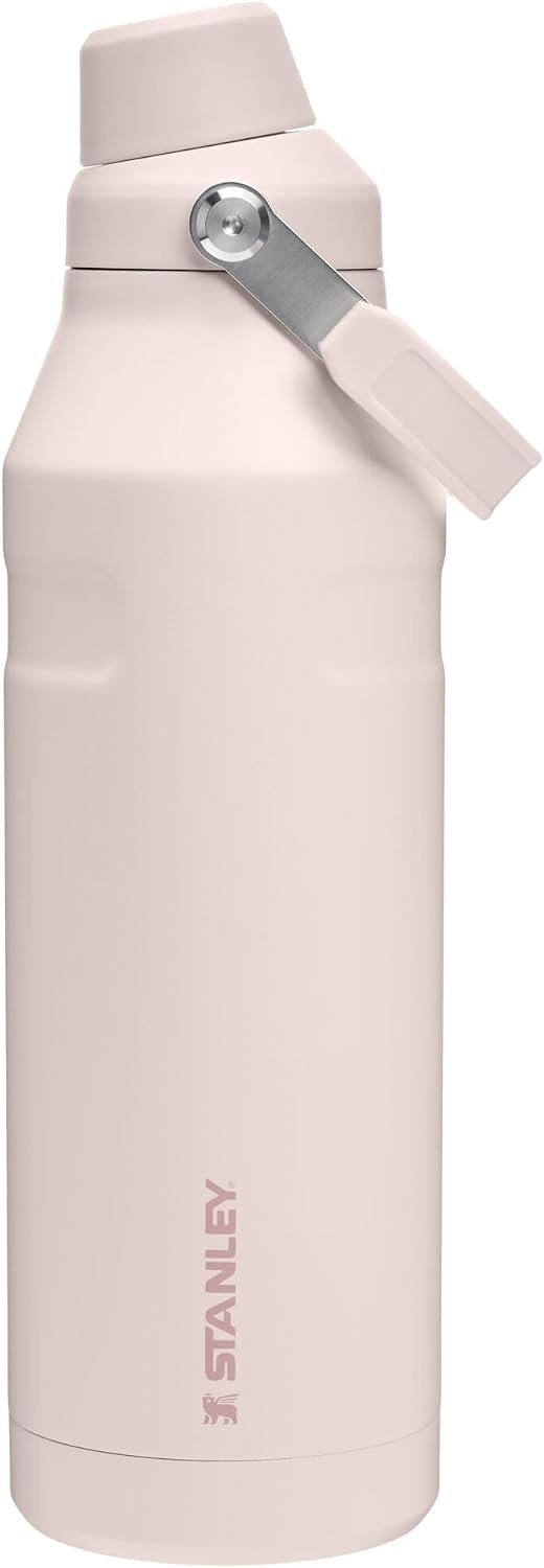 image:imageStanley IceFlow Fast Flow Water Bottle 24 oz Angled Spout Lid Lightweight and Leakproof for Travel and Sports Insulated Stainless Steel BPAFree TigerlilyRose Quartz