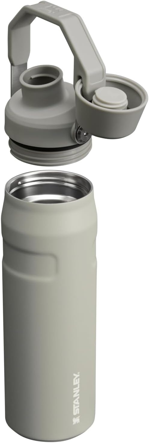 image:imageStanley IceFlow Fast Flow Water Bottle 24 oz Angled Spout Lid Lightweight and Leakproof for Travel and Sports Insulated Stainless Steel BPAFree TigerlilyAsh