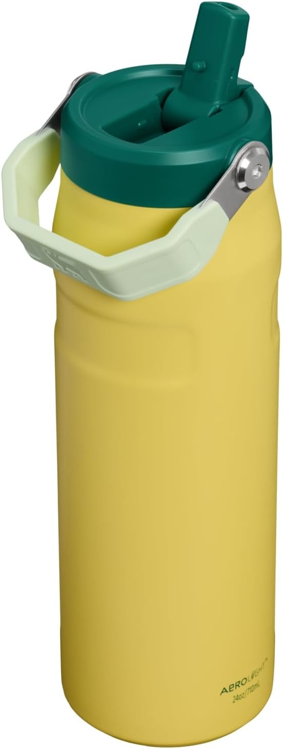 image:imageStanley IceFlow Flip Straw 20 Water Bottle 36 OZ BuiltIn Straw with Larger Opening Lightweight amp LeakResistant Insulated Stainless Steel BPAFree Tigerlily PlumDaffodil Emerald