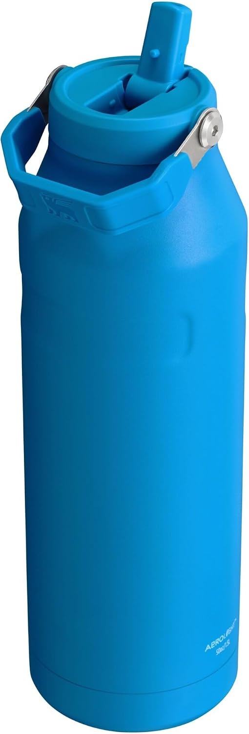 image:imageStanley IceFlow Flip Straw 20 Water Bottle 36 OZ BuiltIn Straw with Larger Opening Lightweight amp LeakResistant Insulated Stainless Steel BPAFree Tigerlily PlumAzure
