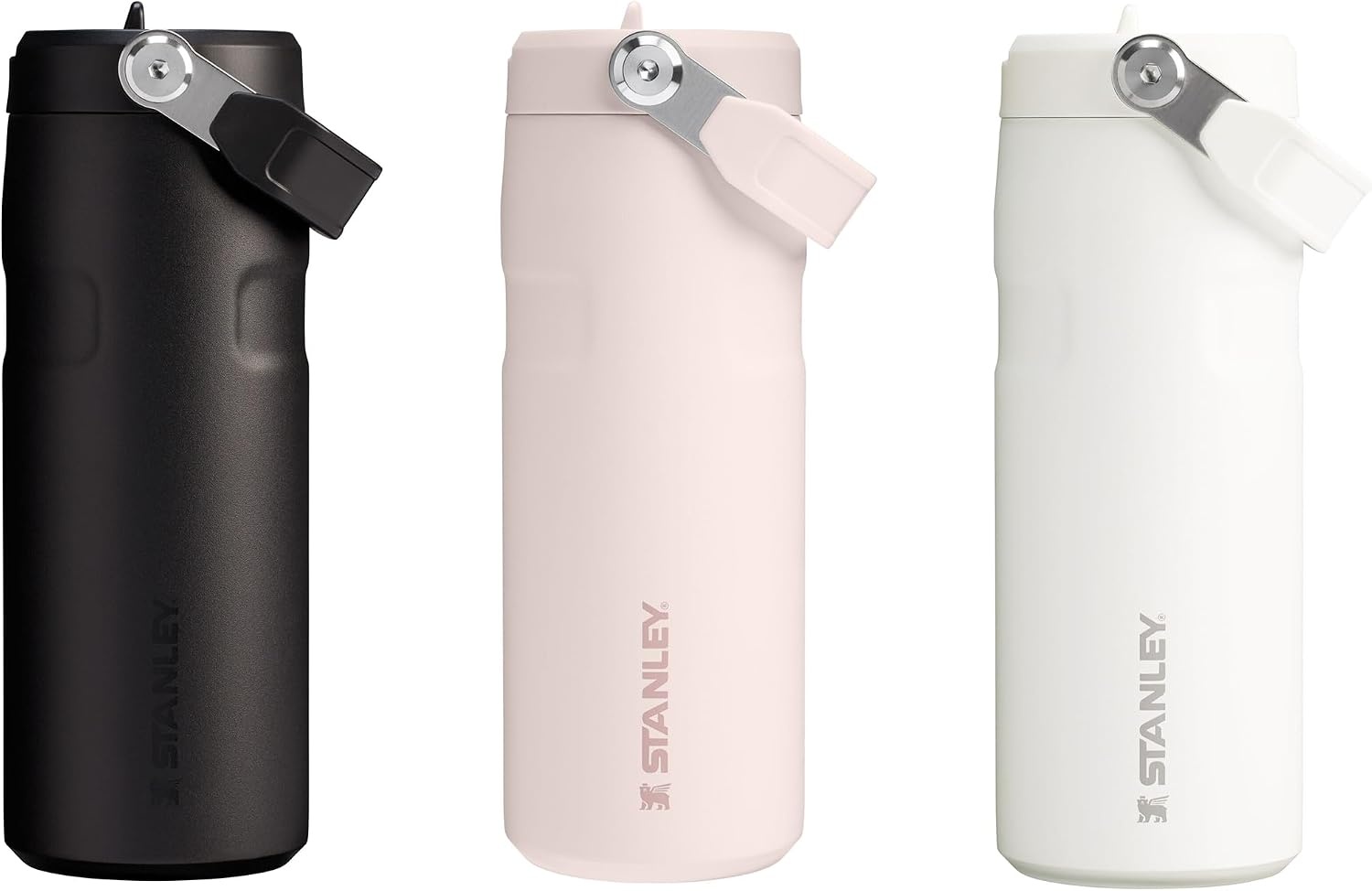 image:imageStanley IceFlow Flip Straw 20 Water Bottle 36 OZ BuiltIn Straw with Larger Opening Lightweight amp LeakResistant Insulated Stainless Steel BPAFree Tigerlily PlumFrost