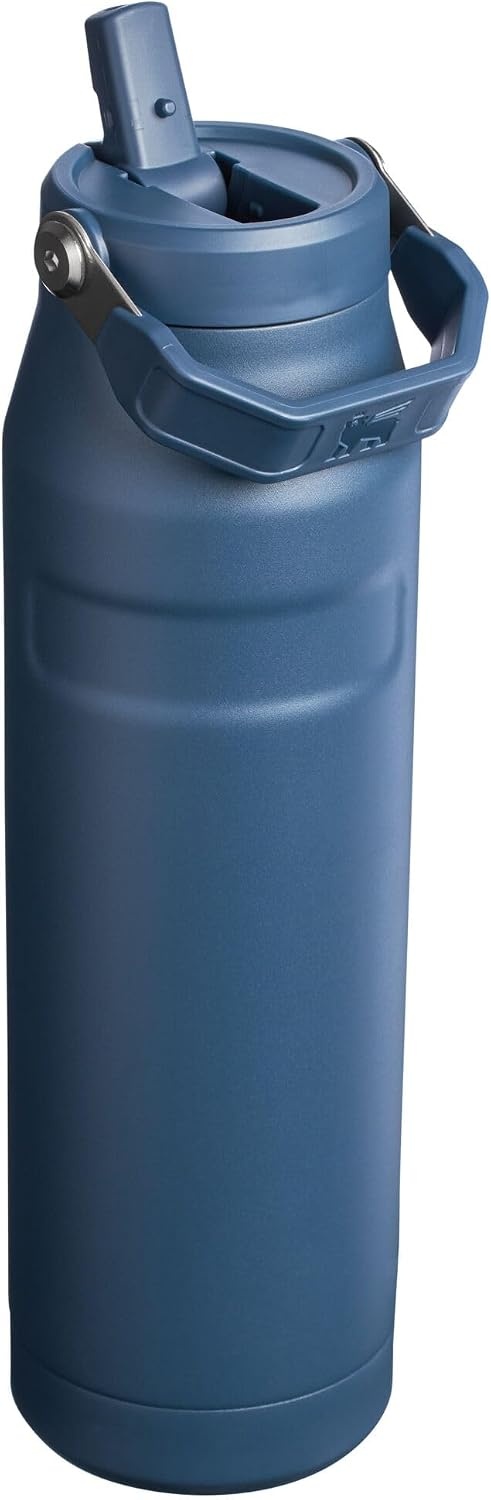 image:imageStanley IceFlow Flip Straw 20 Water Bottle 36 OZ BuiltIn Straw with Larger Opening Lightweight amp LeakResistant Insulated Stainless Steel BPAFree Tigerlily PlumNavy