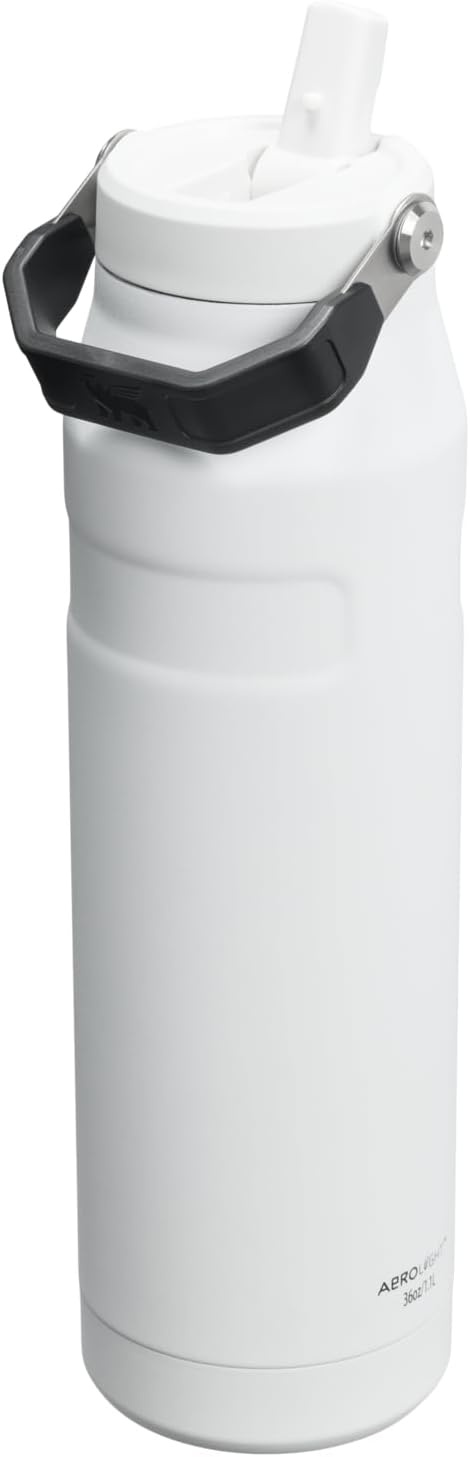 image:imageStanley IceFlow Flip Straw 20 Water Bottle 36 OZ BuiltIn Straw with Larger Opening Lightweight amp LeakResistant Insulated Stainless Steel BPAFree Tigerlily PlumChalk