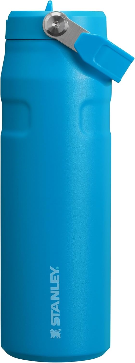 image:imageStanley IceFlow Flip Straw 20 Water Bottle 36 OZ BuiltIn Straw with Larger Opening Lightweight amp LeakResistant Insulated Stainless Steel BPAFree Tigerlily PlumAzure