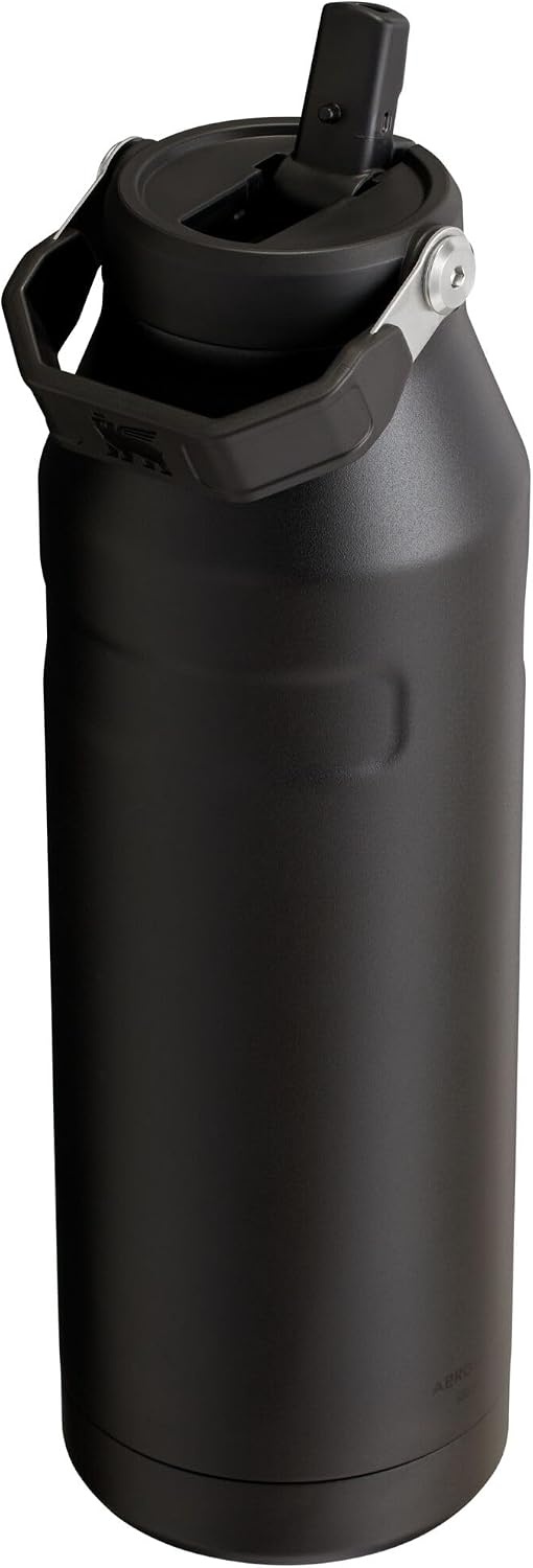 image:imageStanley IceFlow Flip Straw 20 Water Bottle 36 OZ BuiltIn Straw with Larger Opening Lightweight amp LeakResistant Insulated Stainless Steel BPAFree Tigerlily PlumBlack