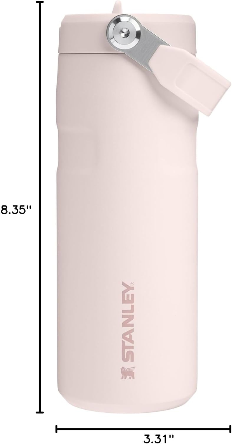 image:imageStanley IceFlow Flip Straw 20 Water Bottle 36 OZ BuiltIn Straw with Larger Opening Lightweight amp LeakResistant Insulated Stainless Steel BPAFree Tigerlily PlumRose Quartz