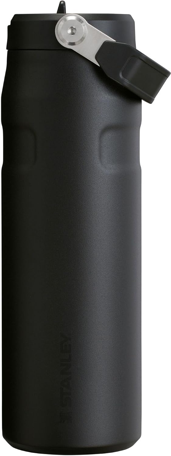 image:imageStanley IceFlow Flip Straw 20 Water Bottle 36 OZ BuiltIn Straw with Larger Opening Lightweight amp LeakResistant Insulated Stainless Steel BPAFree Tigerlily PlumBlack