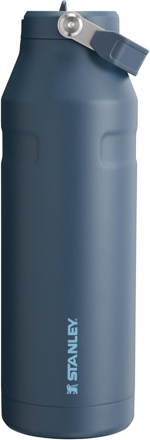 image:imageStanley IceFlow Flip Straw 20 Water Bottle 36 OZ BuiltIn Straw with Larger Opening Lightweight amp LeakResistant Insulated Stainless Steel BPAFree Tigerlily PlumNavy