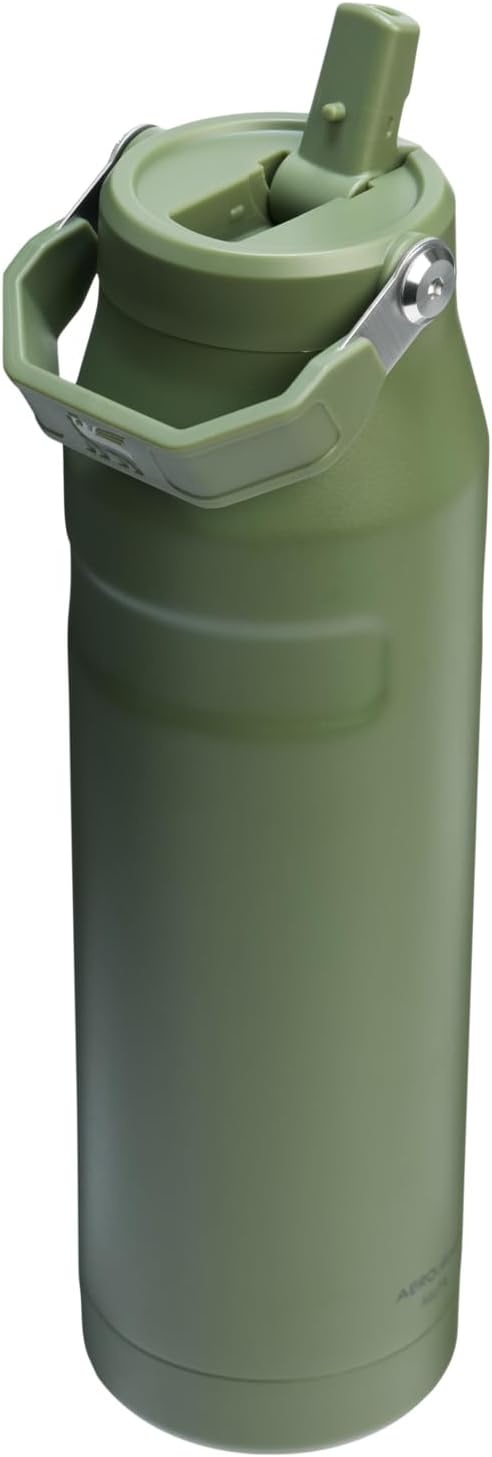 image:imageStanley IceFlow Flip Straw 20 Water Bottle 36 OZ BuiltIn Straw with Larger Opening Lightweight amp LeakResistant Insulated Stainless Steel BPAFree Tigerlily PlumDried Pine