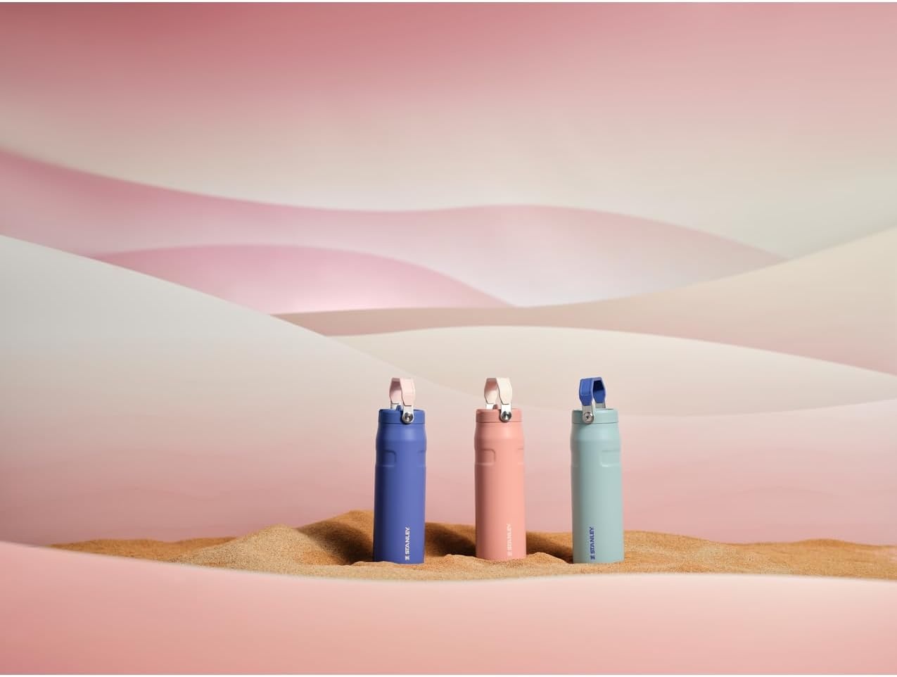 image:imageStanley IceFlow Flip Straw 20 Water Bottle 36 OZ BuiltIn Straw with Larger Opening Lightweight amp LeakResistant Insulated Stainless Steel BPAFree Tigerlily PlumExclusive Lupine