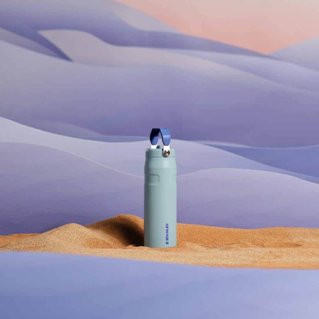 image:imageStanley IceFlow Flip Straw 20 Water Bottle 36 OZ BuiltIn Straw with Larger Opening Lightweight amp LeakResistant Insulated Stainless Steel BPAFree Tigerlily PlumExclusive Blue Cactus