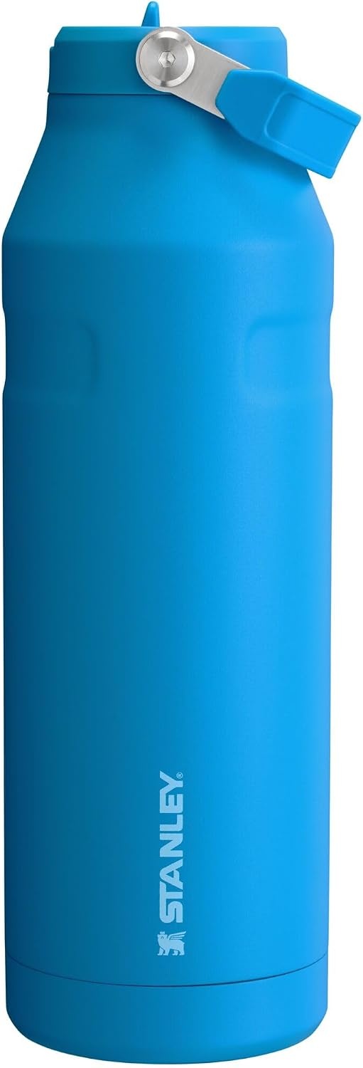 image:imageStanley IceFlow Flip Straw 20 Water Bottle 36 OZ BuiltIn Straw with Larger Opening Lightweight amp LeakResistant Insulated Stainless Steel BPAFree Tigerlily PlumAzure