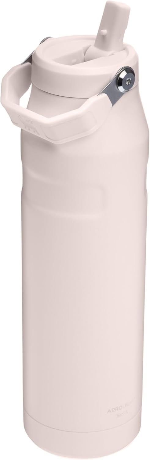 image:imageStanley IceFlow Flip Straw 20 Water Bottle 36 OZ BuiltIn Straw with Larger Opening Lightweight amp LeakResistant Insulated Stainless Steel BPAFree Tigerlily PlumRose Quartz