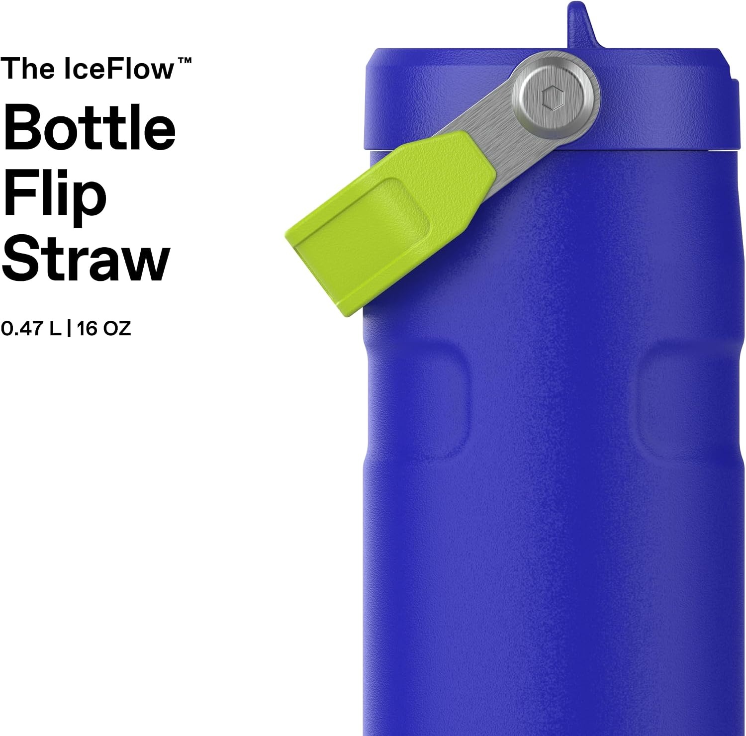 image:imageStanley IceFlow Flip Straw 20 Water Bottle 36 OZ BuiltIn Straw with Larger Opening Lightweight amp LeakResistant Insulated Stainless Steel BPAFree Tigerlily PlumCobalt Chartreuse