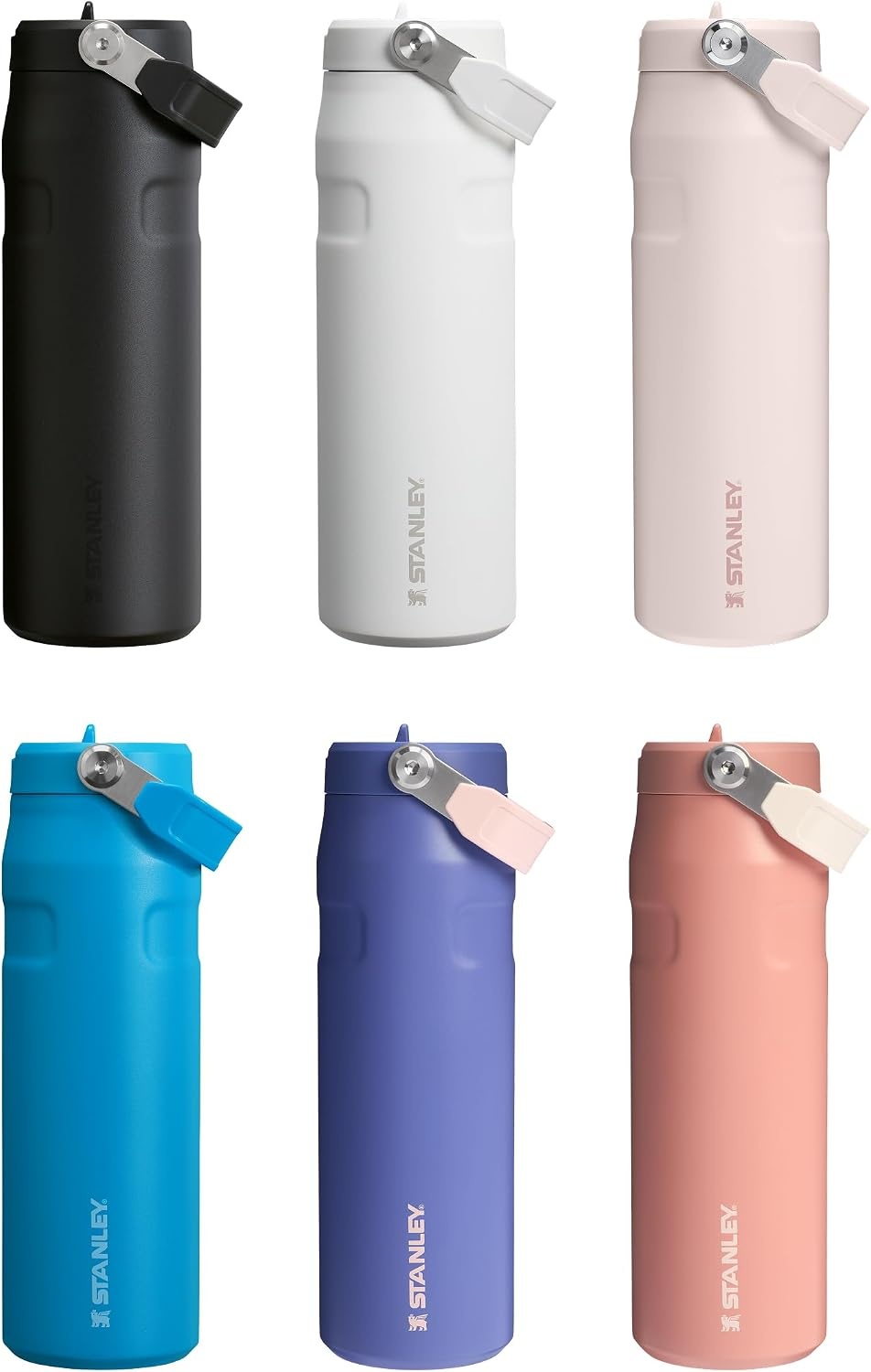 image:imageStanley IceFlow Flip Straw 20 Water Bottle 36 OZ BuiltIn Straw with Larger Opening Lightweight amp LeakResistant Insulated Stainless Steel BPAFree Tigerlily PlumAzure