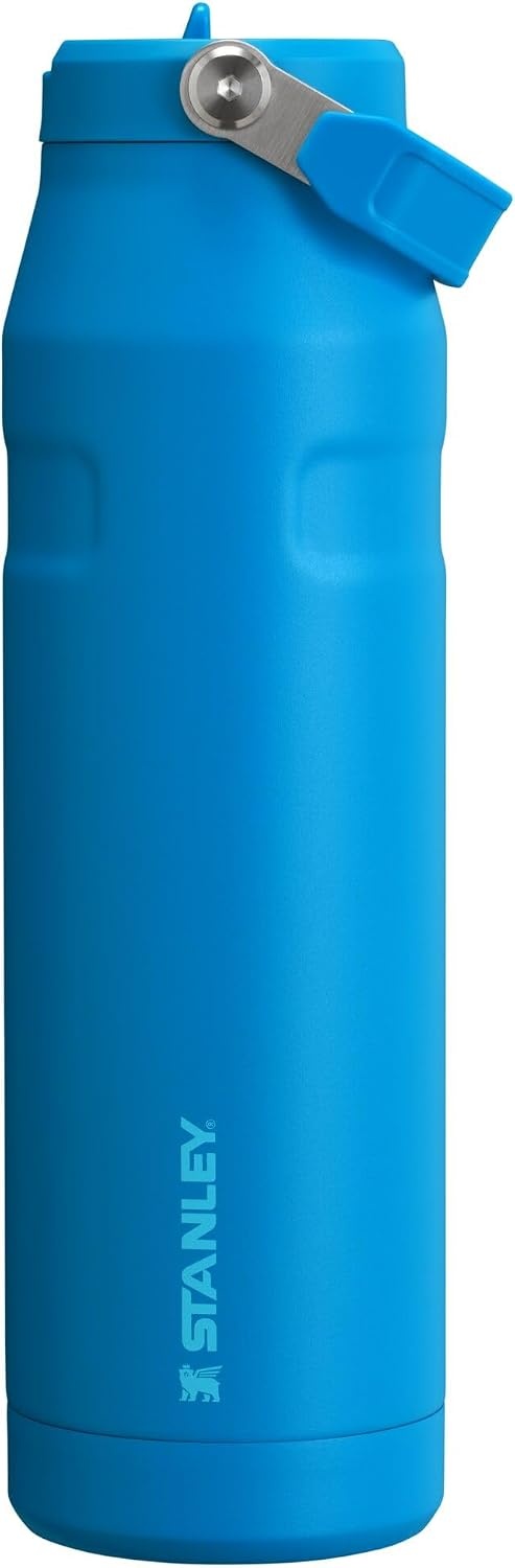 image:imageStanley IceFlow Flip Straw 20 Water Bottle 36 OZ BuiltIn Straw with Larger Opening Lightweight amp LeakResistant Insulated Stainless Steel BPAFree Tigerlily PlumAzure