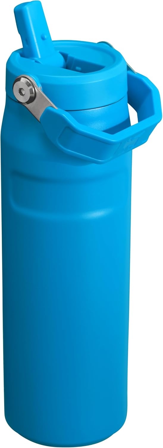 image:imageStanley IceFlow Flip Straw 20 Water Bottle 36 OZ BuiltIn Straw with Larger Opening Lightweight amp LeakResistant Insulated Stainless Steel BPAFree Tigerlily PlumAzure