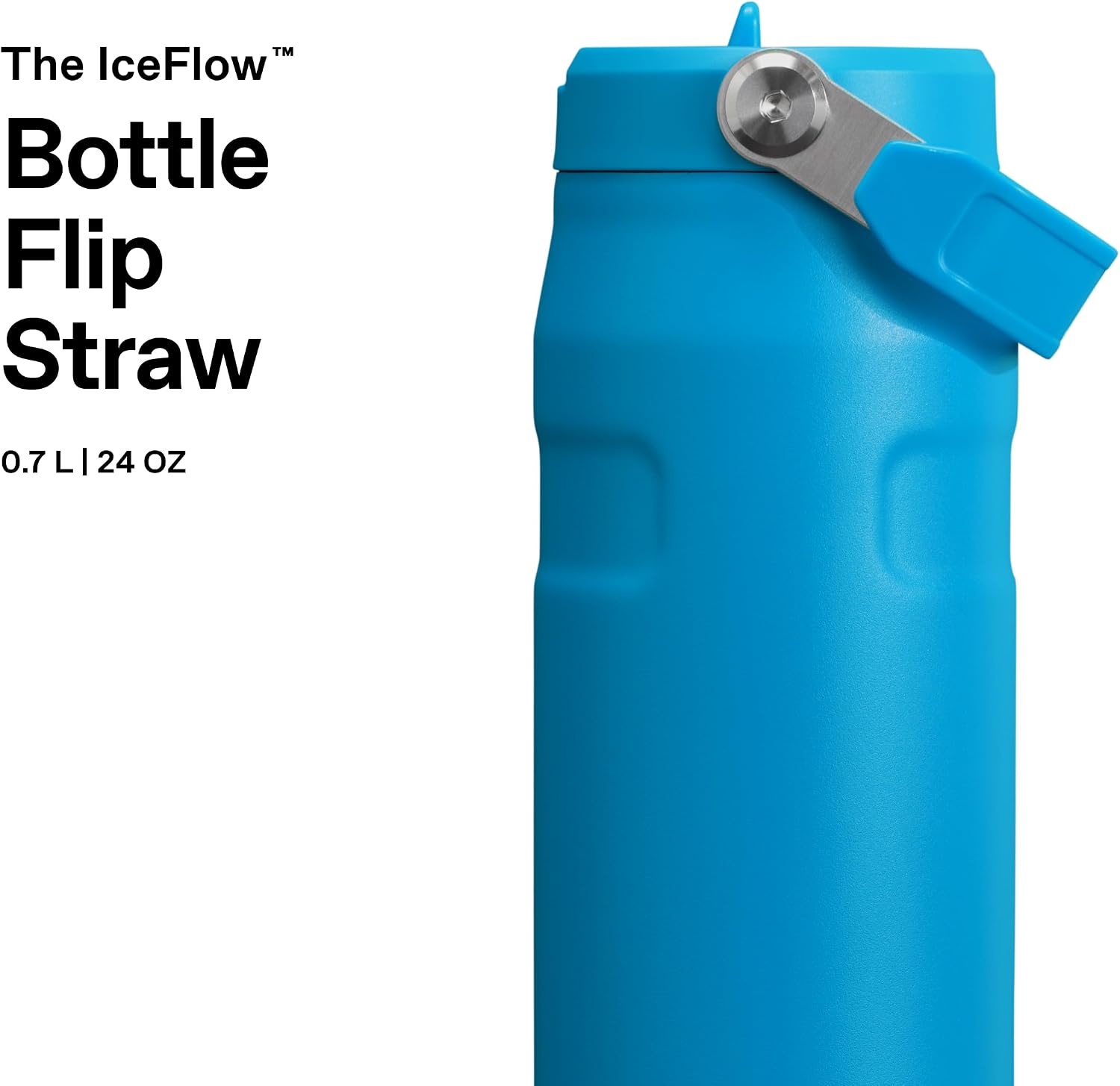 image:imageStanley IceFlow Flip Straw 20 Water Bottle 36 OZ BuiltIn Straw with Larger Opening Lightweight amp LeakResistant Insulated Stainless Steel BPAFree Tigerlily PlumAzure